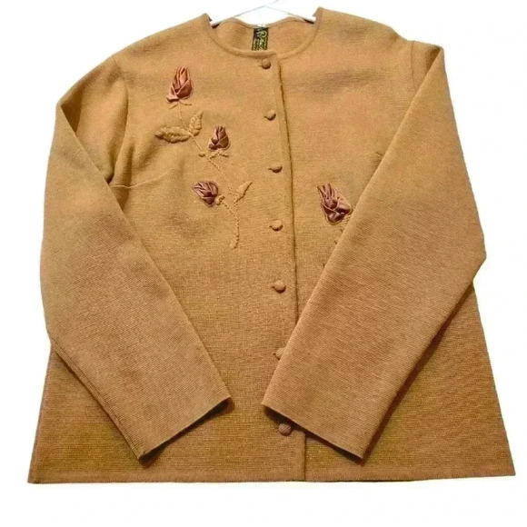 Vintage Women Knitted Blouse and Skirt 100% Wool Custom-Made in Vienna Sz44Eu - Picture 6 of 14